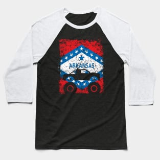 Monster Truck Arkansas 4X4 Baseball T-Shirt